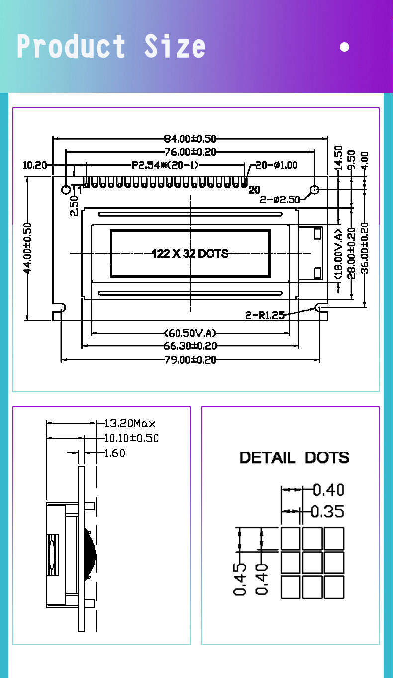 120ahdebnc Display Module Low Power Graphic Lcd Display for Efficient HMI Screens