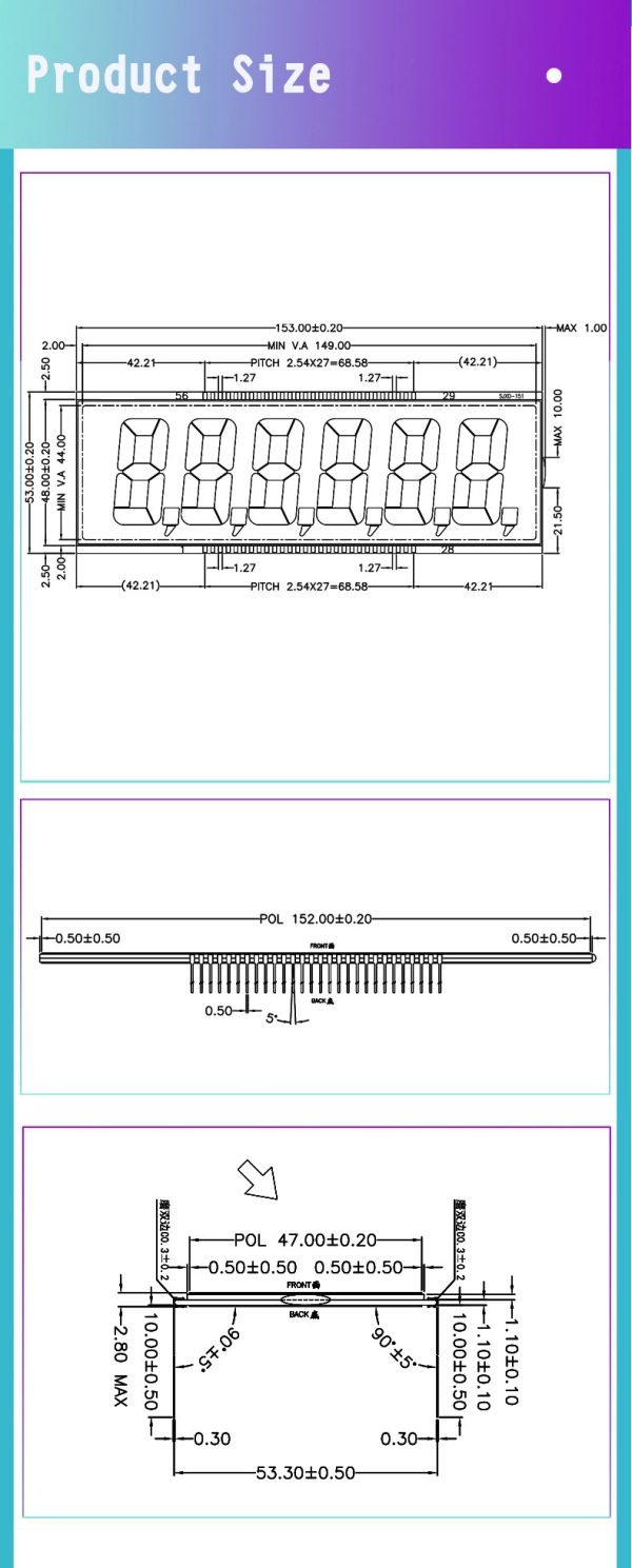 7 Segment LCD Display Pdf-With Decimal Point