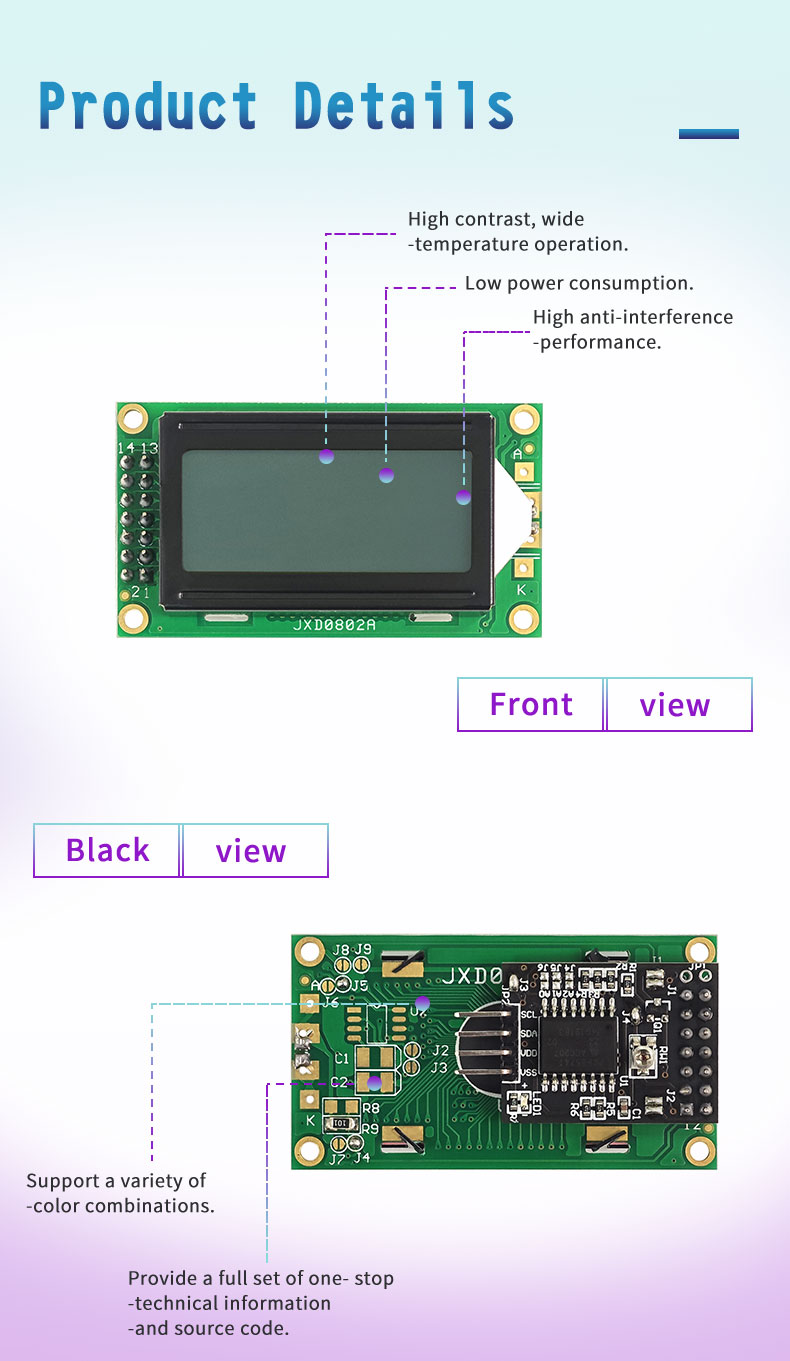 Special Characters On LCD Display - Support IIC Interface.