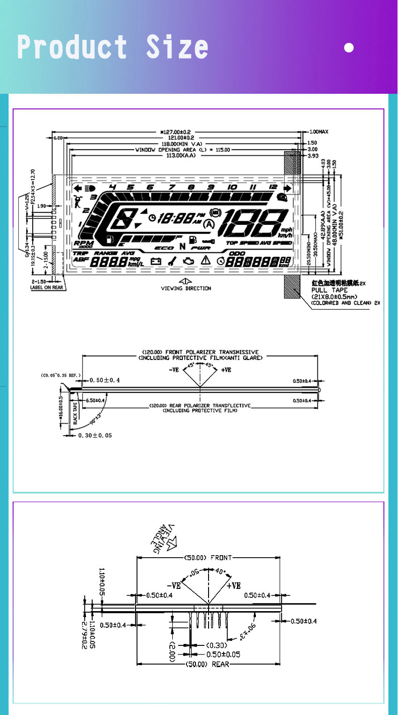 7 Segment LCD Display Pinout Wiring Connection Guide Sheet