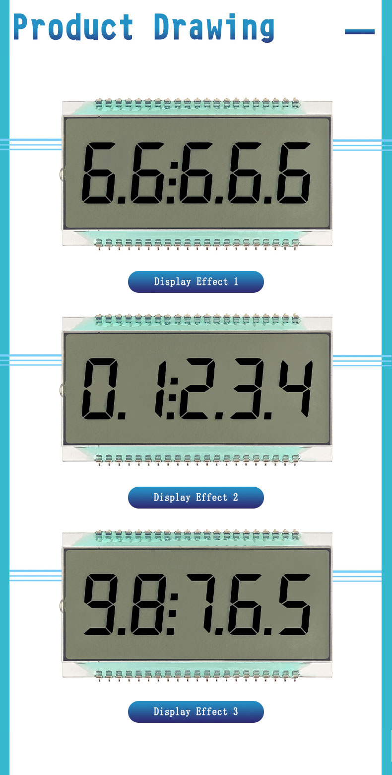 Digital Static Display Screen Fixed Readout Panel for Devices