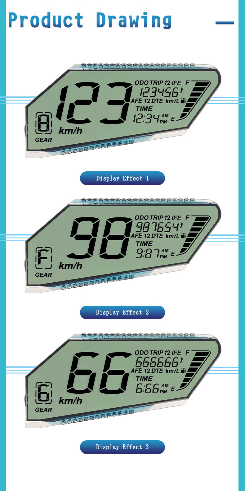 Segmented LCD Module for Precision Data Visualization Panels