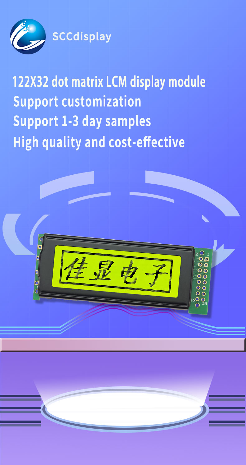 122X32 Dot Matrix Embedded Graphic Display Unit