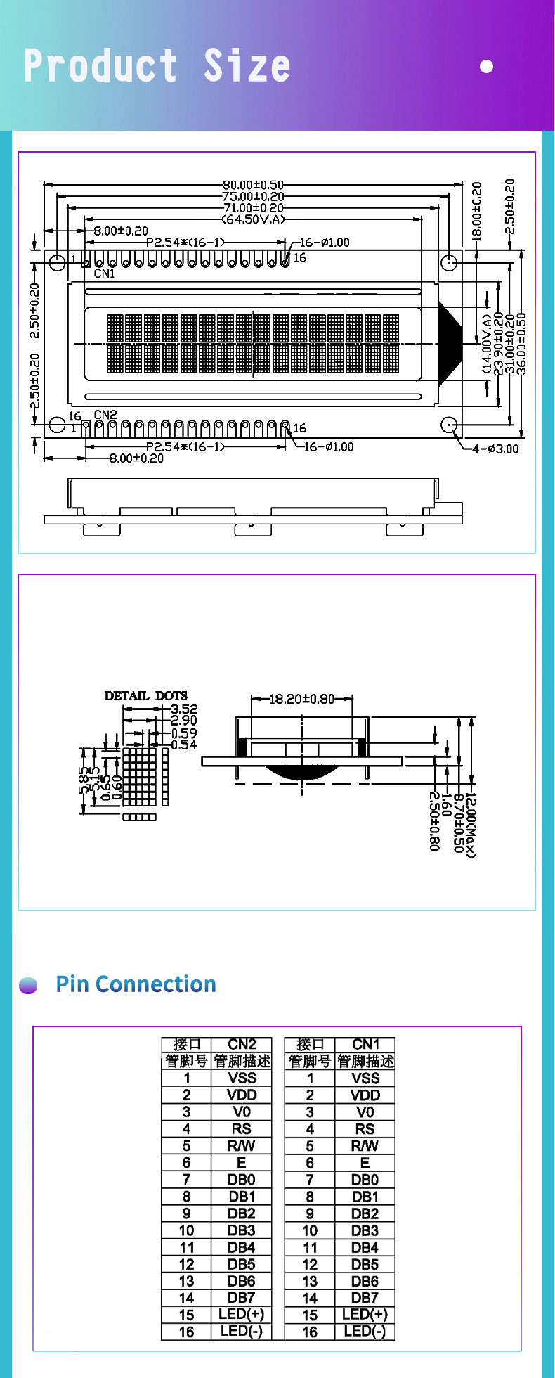 Device Lcm Character 1602 LCM Yellow Backlit LCD for Small Devices