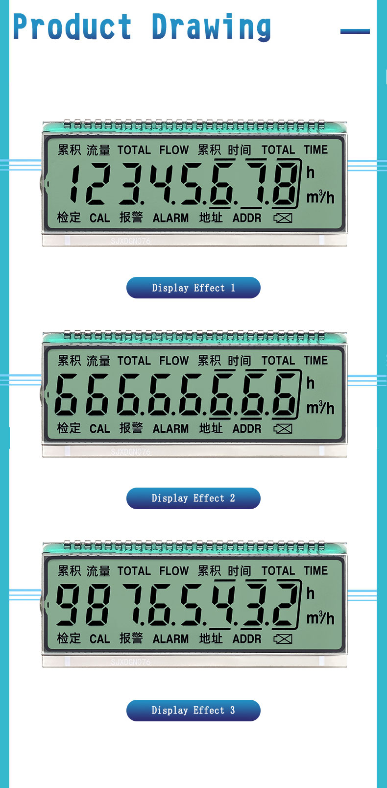 7 Segment LCD Instrument for precise industrial display