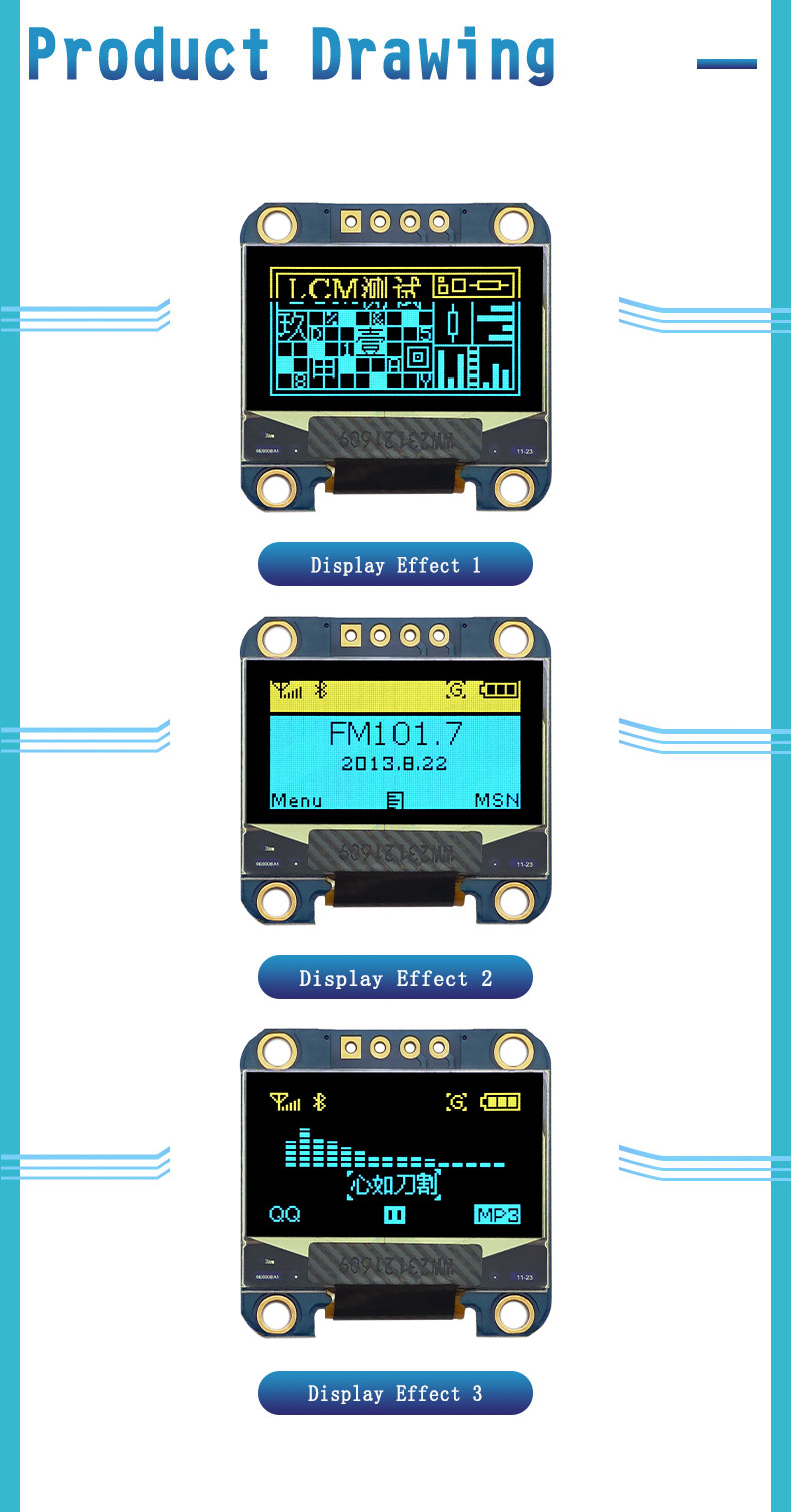 Small Size OLED Miniature Display Screen Panel Module Unit