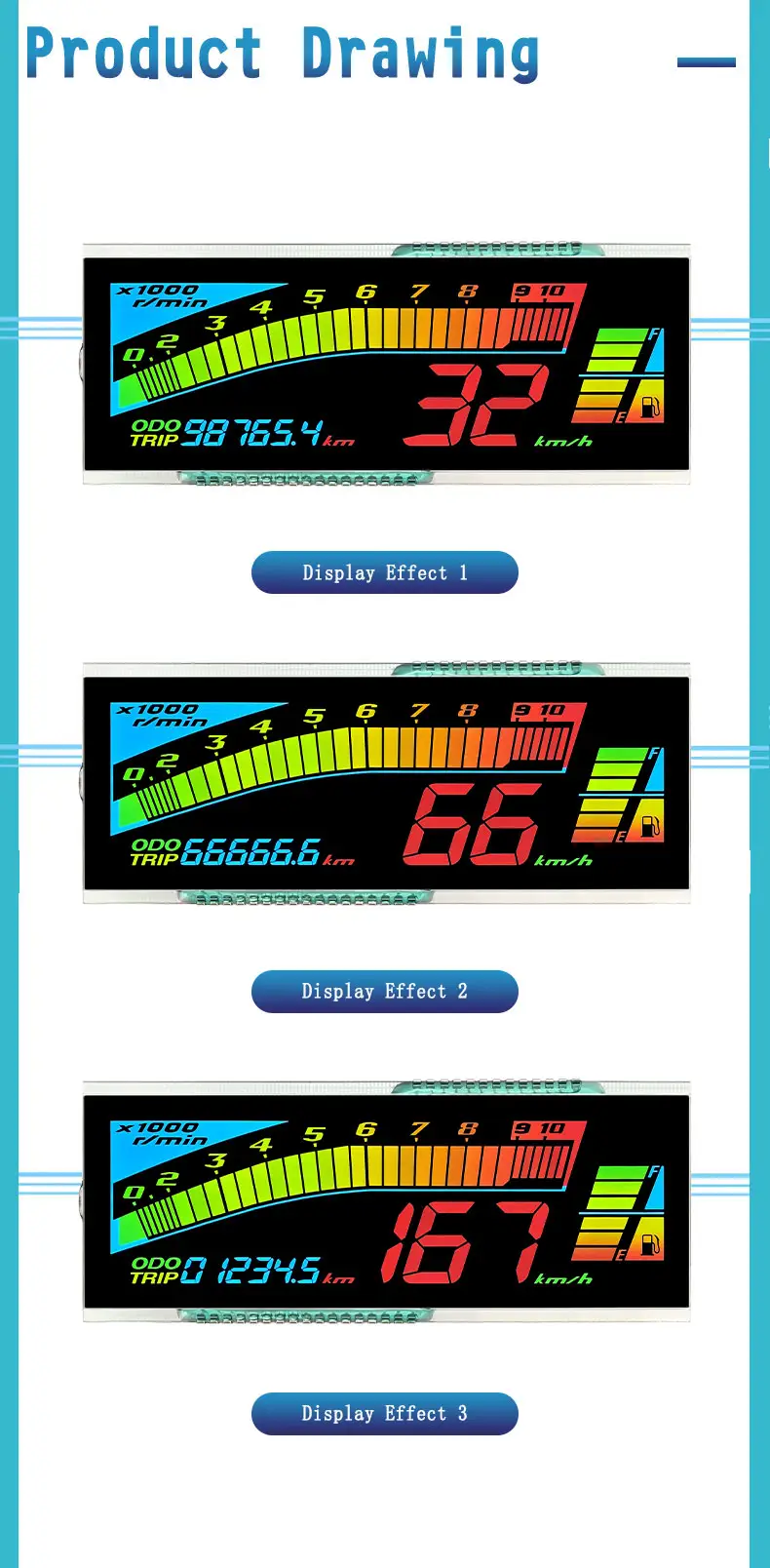 Multicolor LCD Display