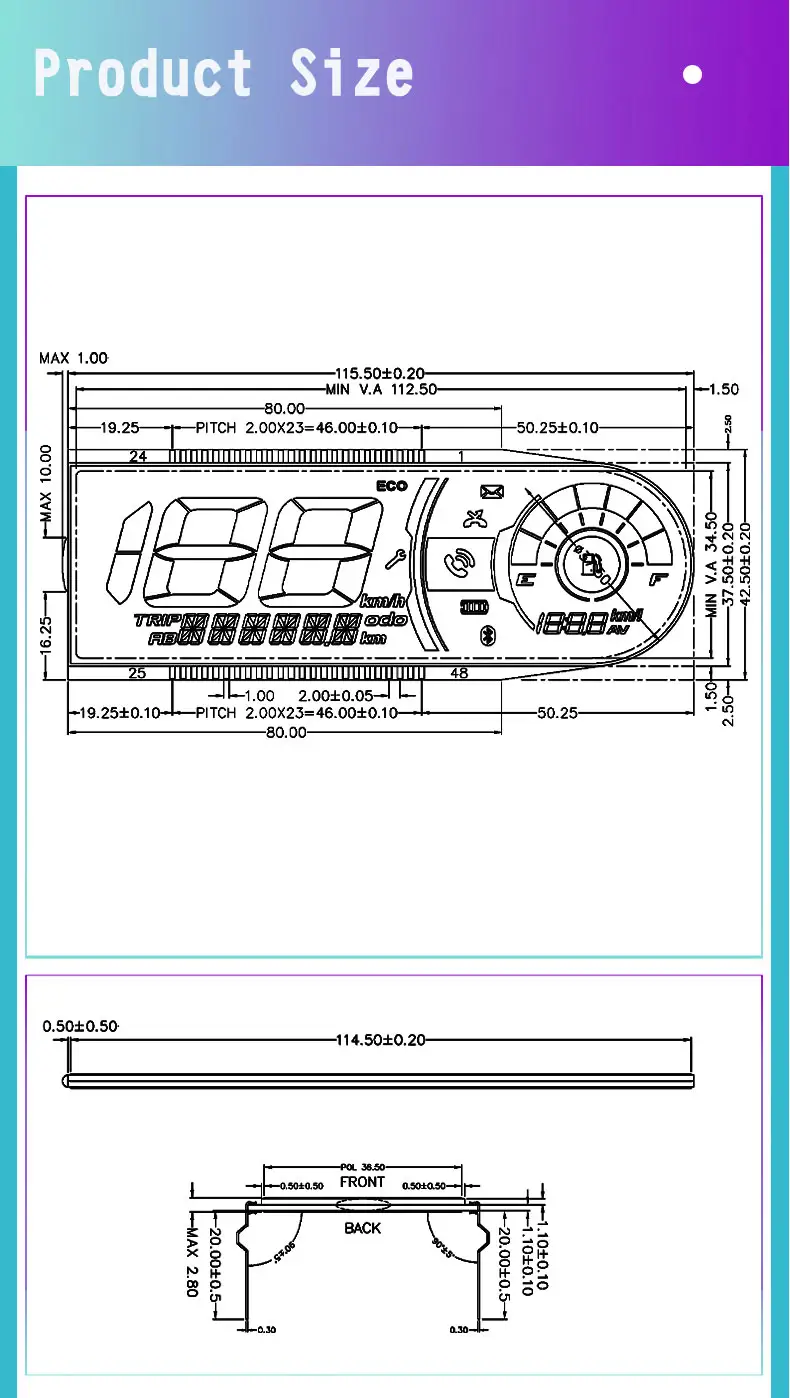Sunlight Readable Motorcycle LCD