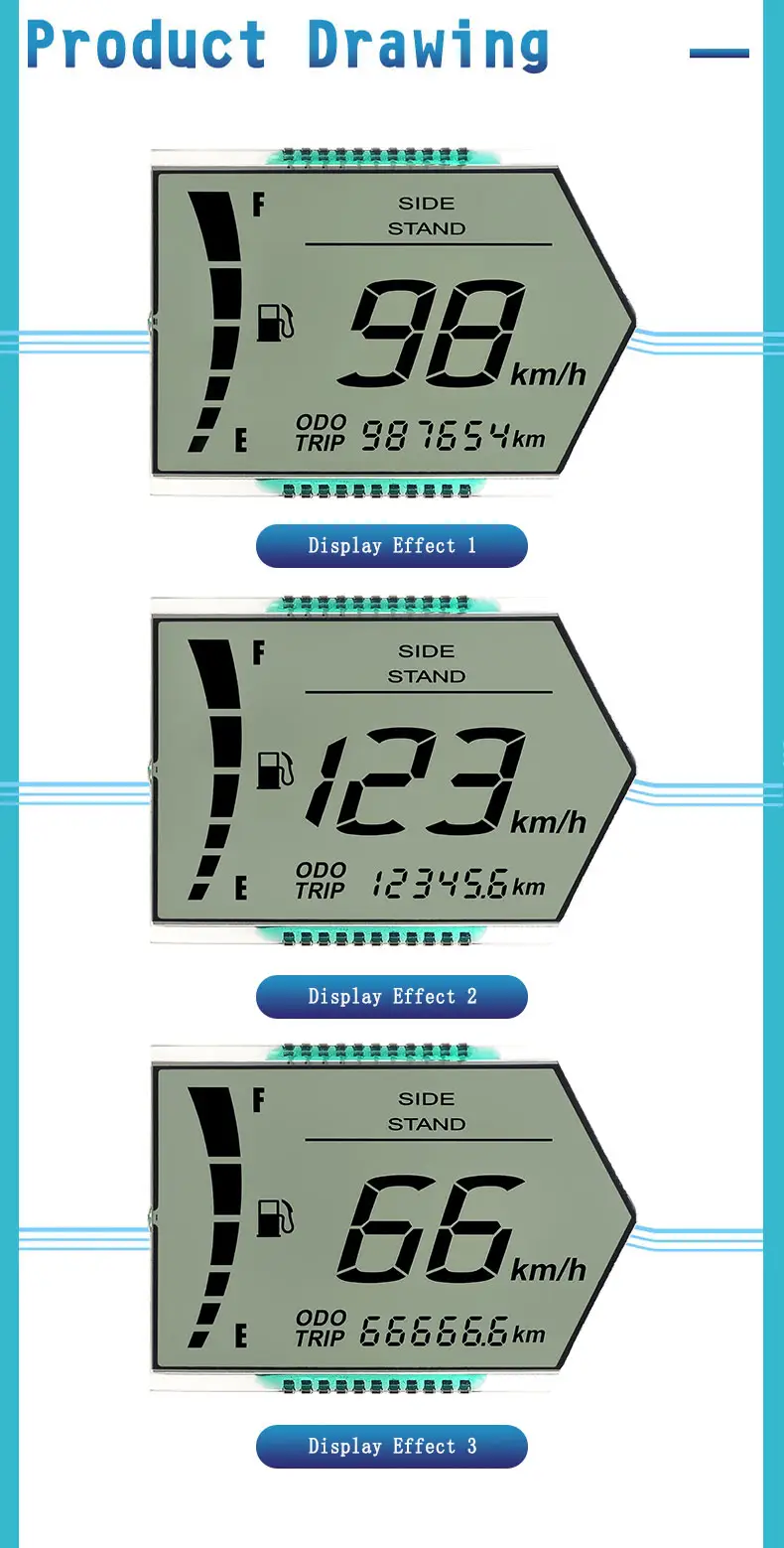 Non Standard LCD 7 Segment - Custom Segment Design