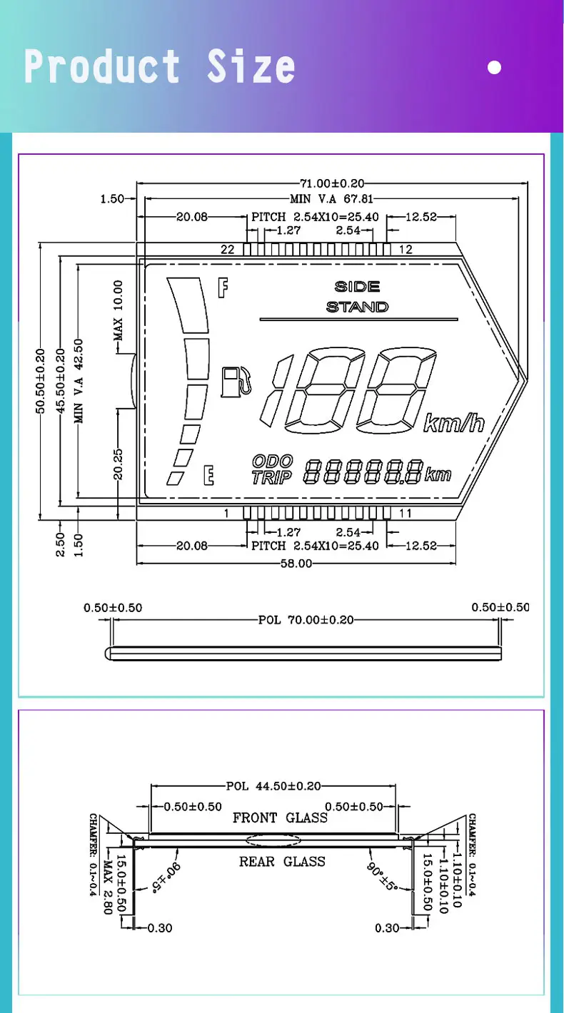 Non Standard LCD 7 Segment - Custom Segment Design