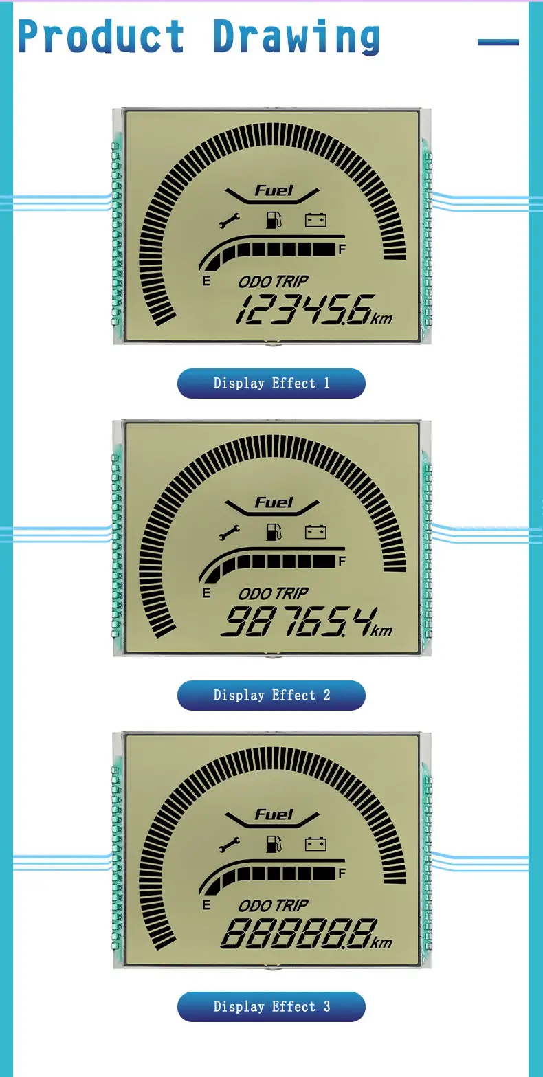 半透過型セグメントLCD