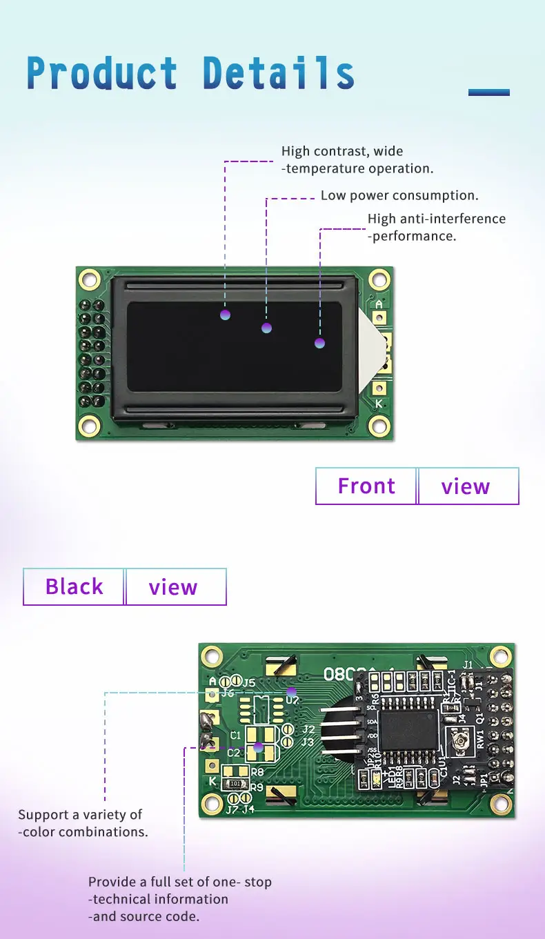 Custom 8x2 Character LCD