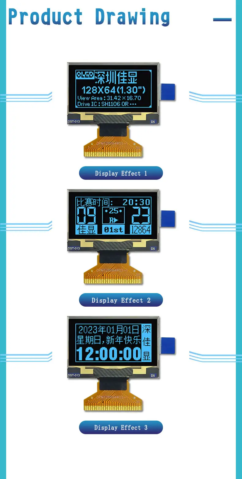 Custom OLED 128x64 Display