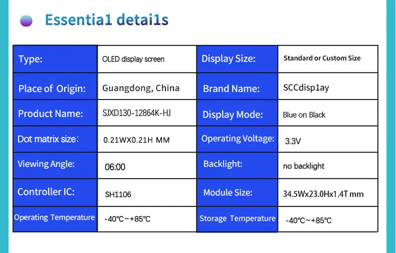 Custom OLED 128x64 Display